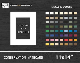 11x14 Photo Matboard - Custom Opening, Conservation Grade, Buy 2+ SAVE UP TO 30%
