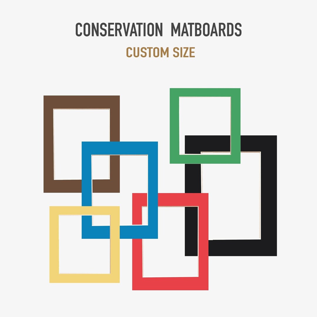 Your Picture Mat Sizes Fully Custom Matting ARCHIVAL SINGLE, Any Size