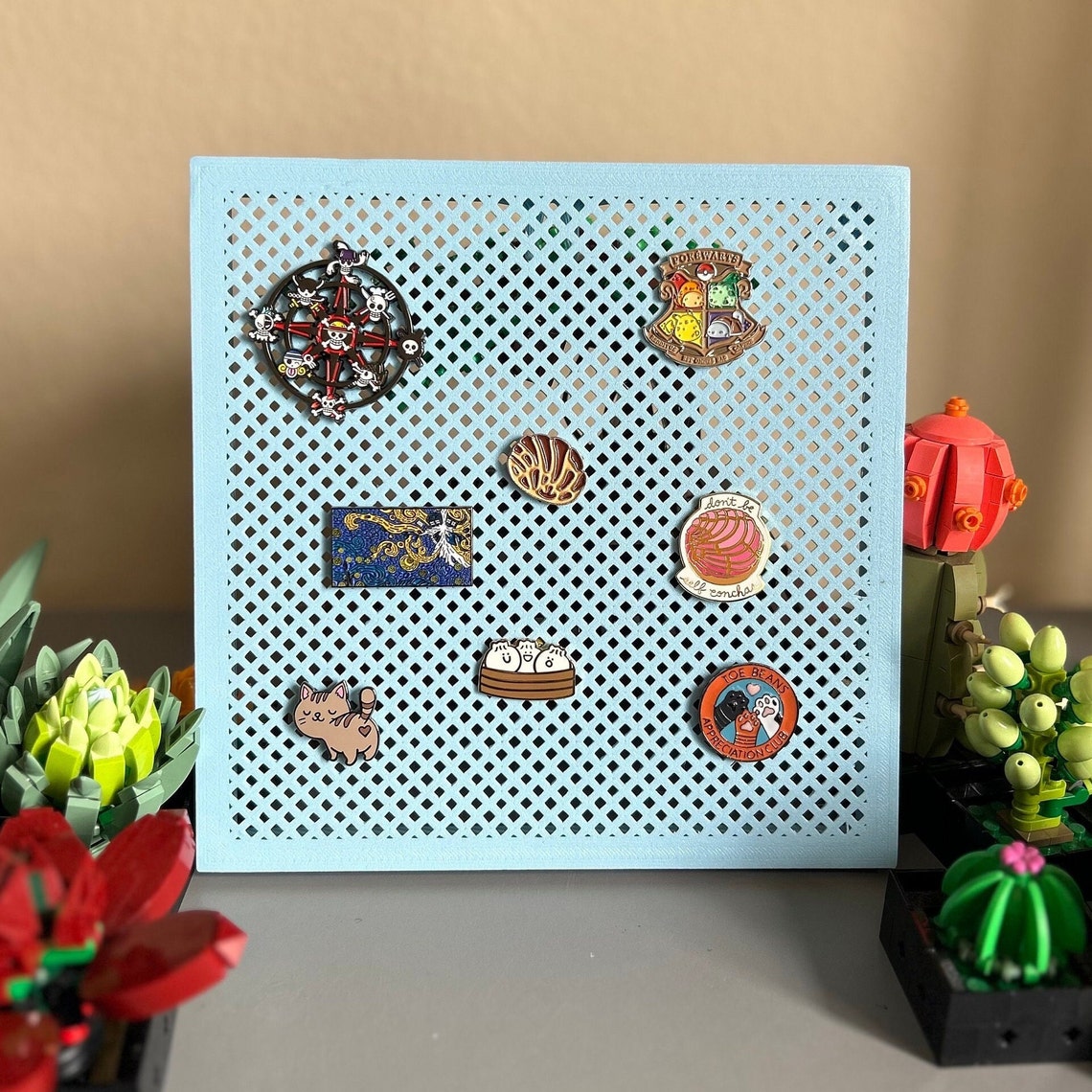 Pin Board (square) | 3D Colored Printed | for Enamel Pins | More Shapes ...