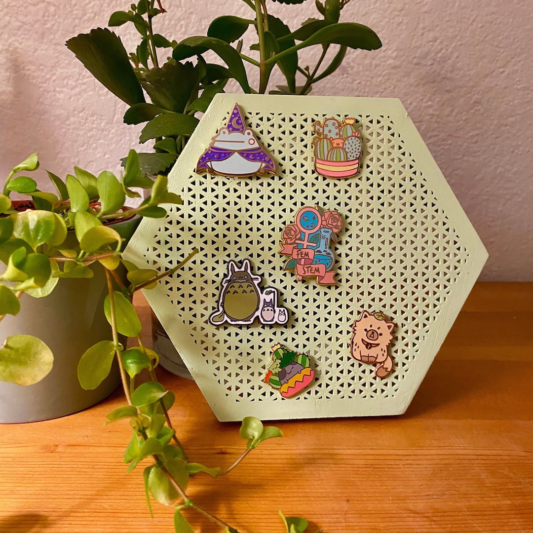 Pin Board HEXAGON 3D Printed for Enamel Pins More Etsy