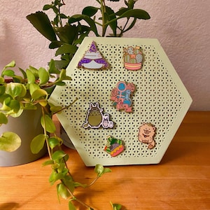 3D Printed Hexagon Pin Board: Enamel Pin Display