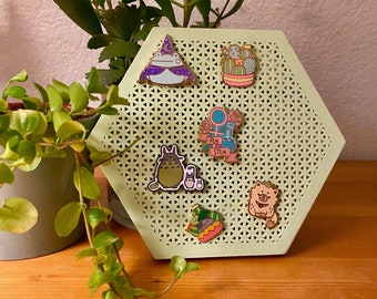 Pin Board (HEXAGON) | Spray Painted (until color supplies last)  | for Enamel Pins | More shapes in Shop
