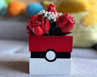 Maceta Pokeball con bandeja de drenaje / Impresa en 3D / Para interior y exterior