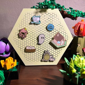 Pin Board (HEXAGON) | 3D Printed Colored Filament | for Enamel Pins ...