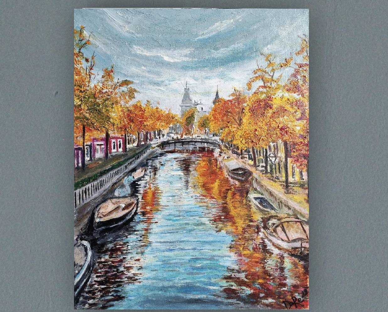 Pintura por números Amsterdam Canal 30x40 cm