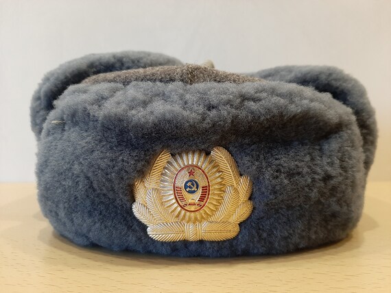 Soviet Vintage Winter Cap Police. Hat 