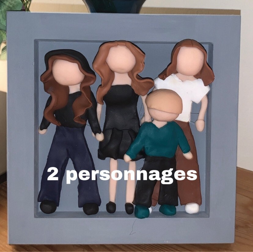 Cadre Personnalisable Personnage en Relief 2 Personnage