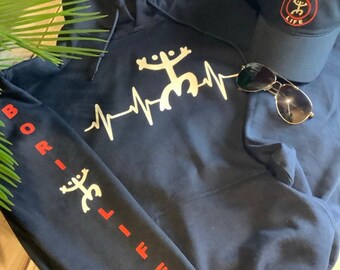Boricua ;Unisex  Coqui Heart Beat Hoodie, Taino