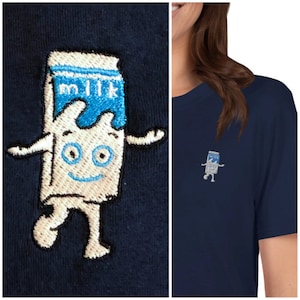 BLUR Band Tshirt - Embroidered Milk Carton T-Shirt design | Gift for Blur fan, blur merch