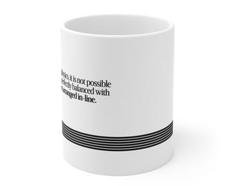 Inline Six Mug | Petrolhead Coffee Cup | Automotive Enthusiast Gift | Straight Six Engine Art | Car Guy Mug | Minimalist Automotive Decor