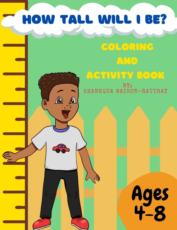 How Tall Will I Be Coloring and Activity Book Etsy