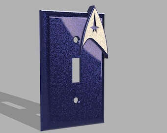 Star Trek Inspired standard Light switch cover **STL File ONLY** (Please read FULL description before purchase)