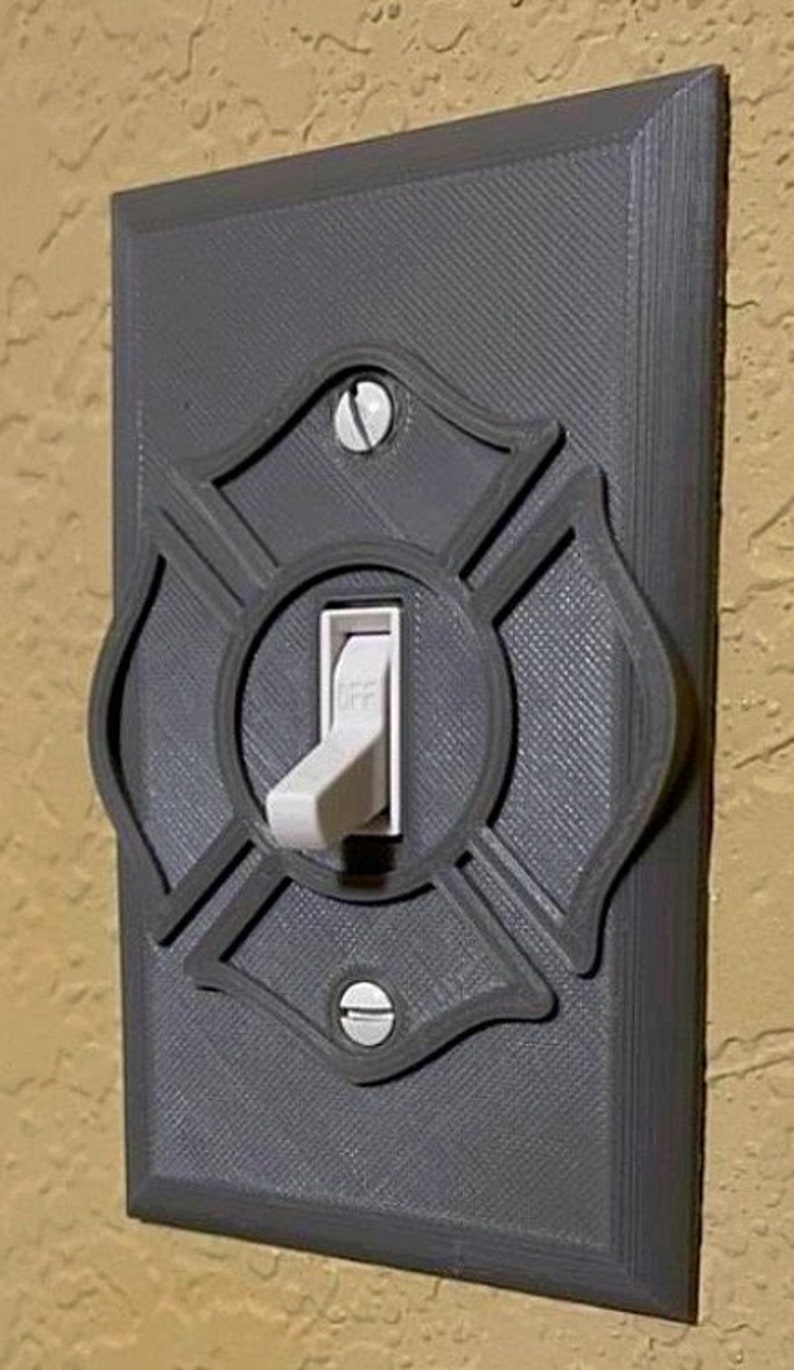 3d Stl File Fire Department Stl File Light Switch Plate Stl 3d Light