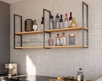 Double Shelf Bracket, Modern Shelf, Floating Shelf, Double Shelf, Open Shelf Bracket, Double Floating Shelf Brackets, DIY Shelf Bracket