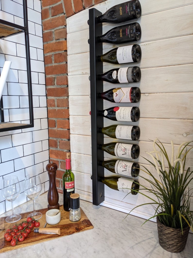 Gold Wall Mounted Wine Rack - Etsy