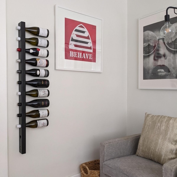 Wall Mount Wine Rack Etsy