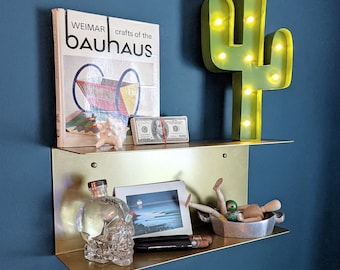 Metal double shelf