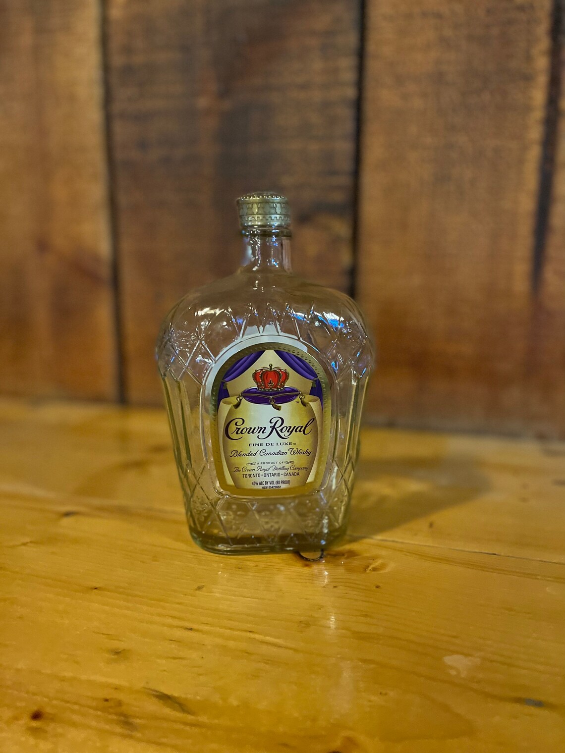 Empty Crown Royal Bottle Etsy