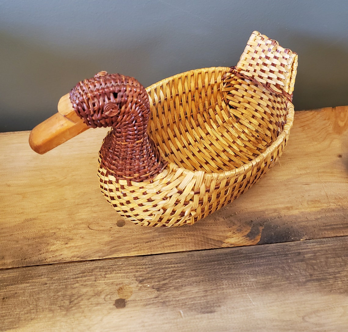 Vintage Duck Basket Etsy