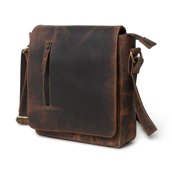 Messenger Bag Men Leather Bag and Leather Mini Crossbody Bag - Etsy