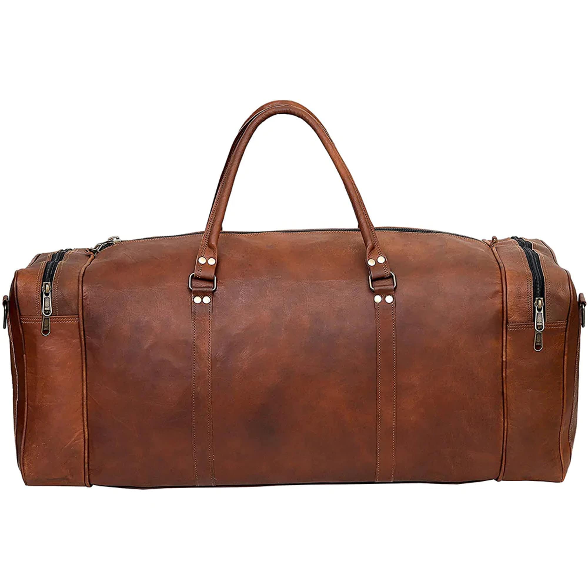 Leather Duffel Bag 28 Inch Large Travel Bag Gym Sports Etsy