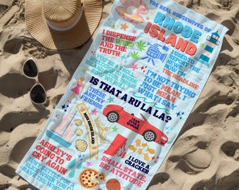 Real Housewives of Rhode Island Quotes Beach Towel