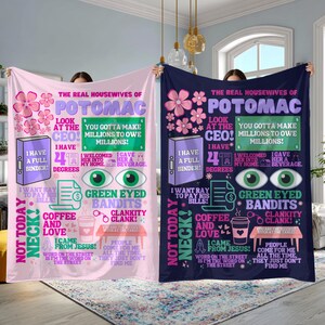 Real Housewives of Potomac Quotes Throw Blanket