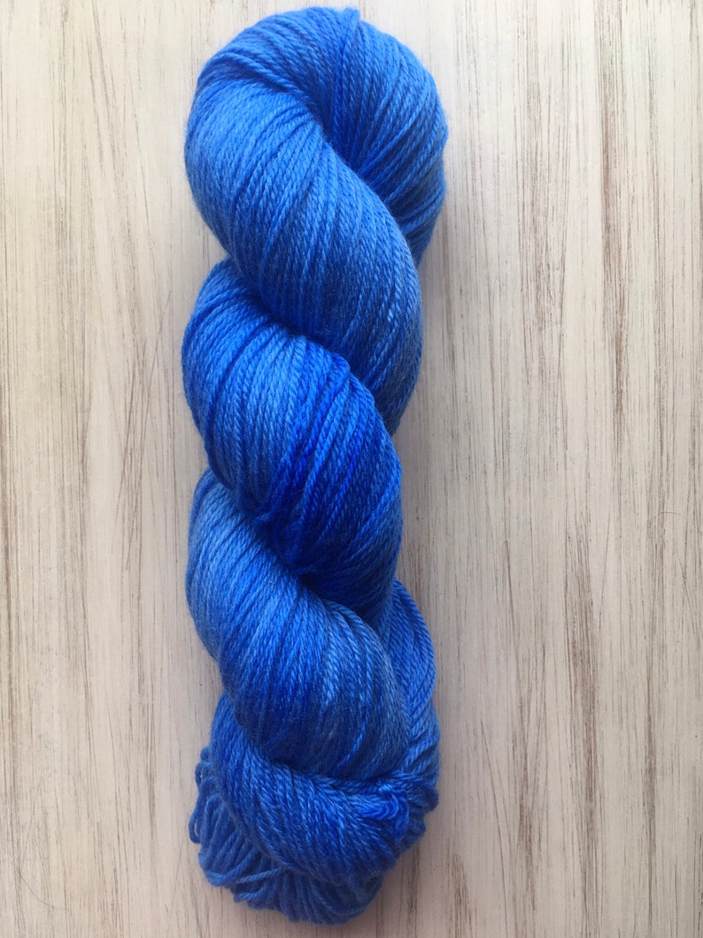 Blue 7030 Superwash MerinoNylon Fingering sock yarn