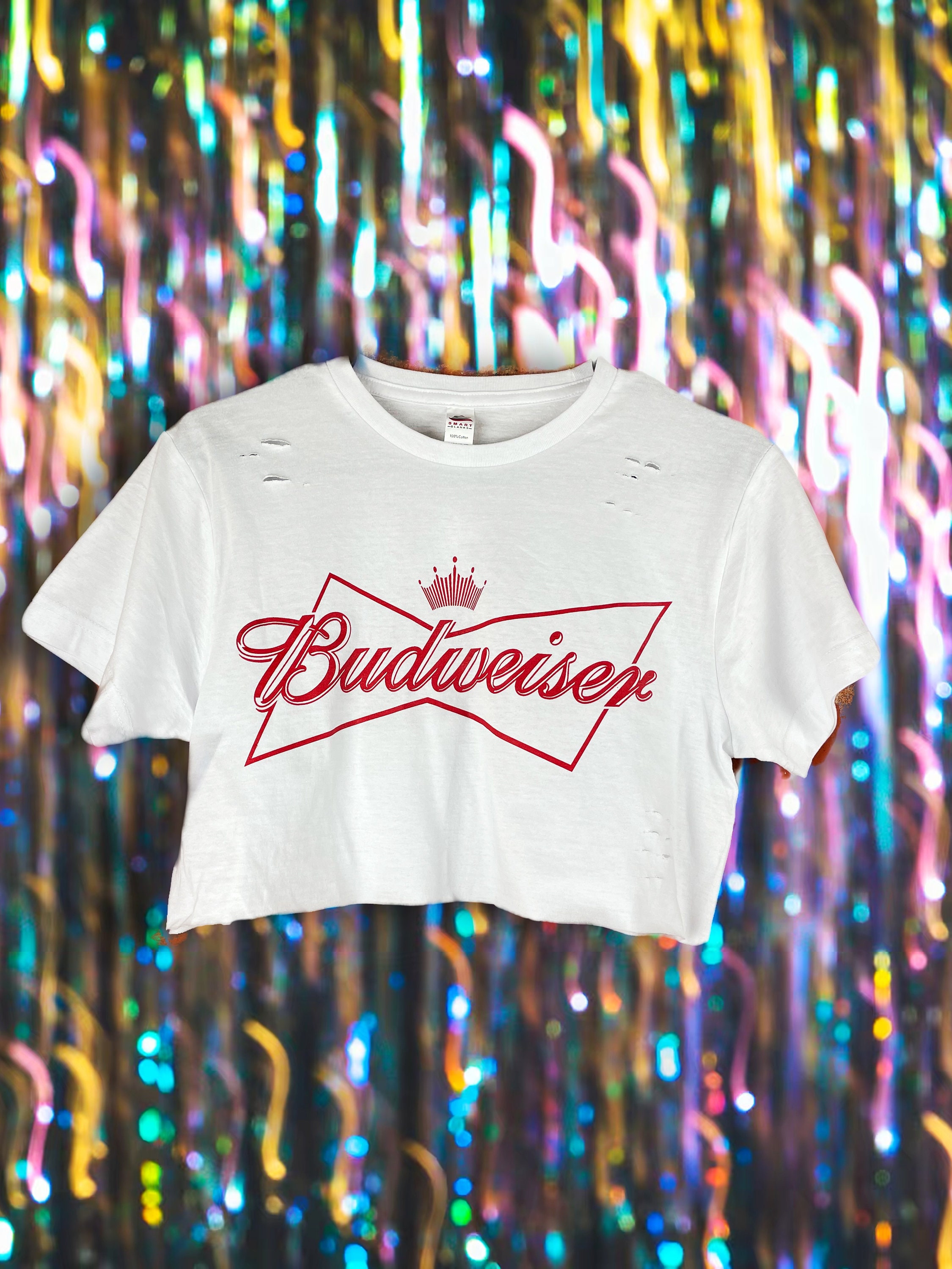 vintage budweiser crop top