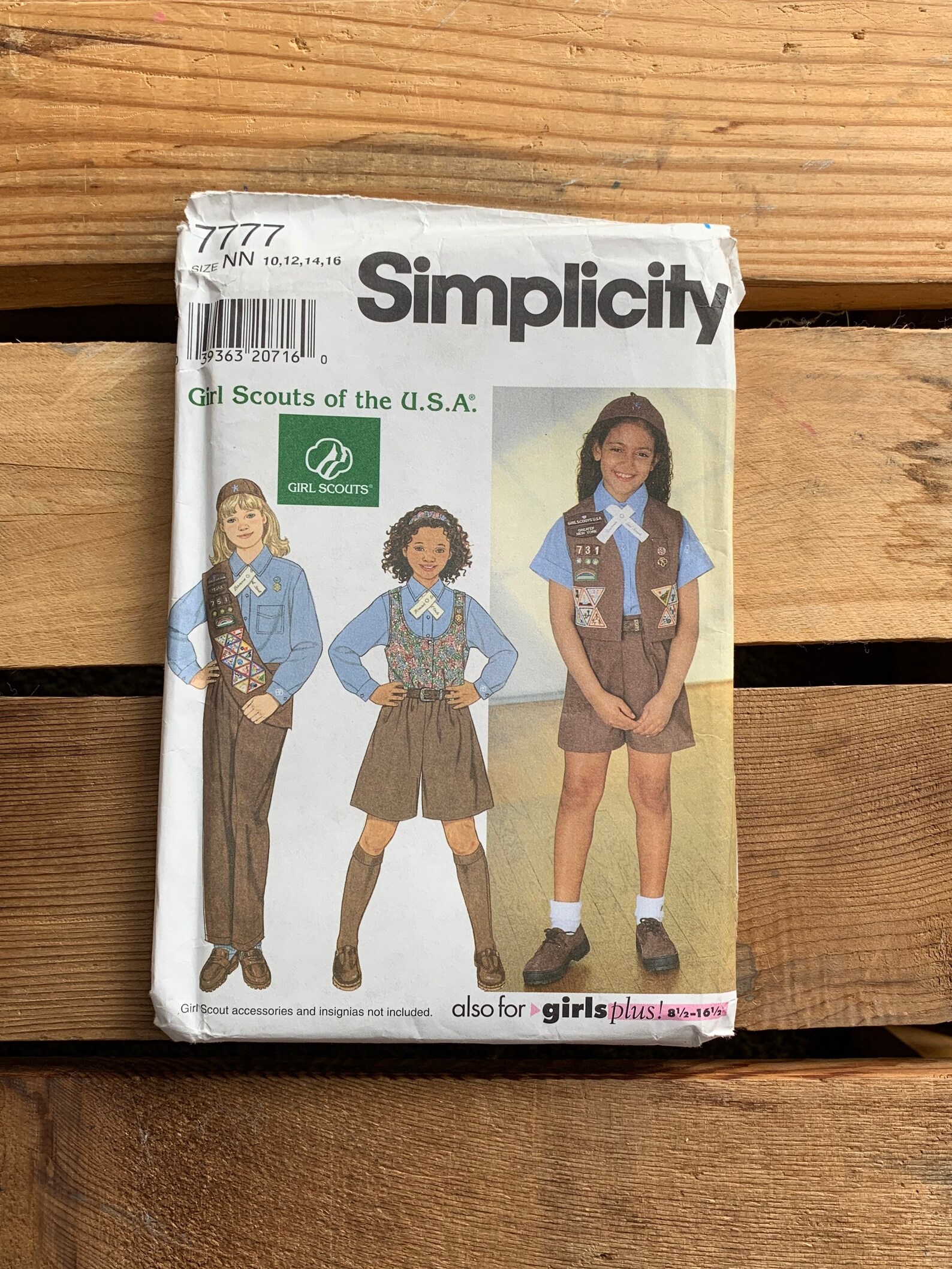 Simplicity 7777 Girl Scout Sewing Pattern Girls Size 1016 Etsy