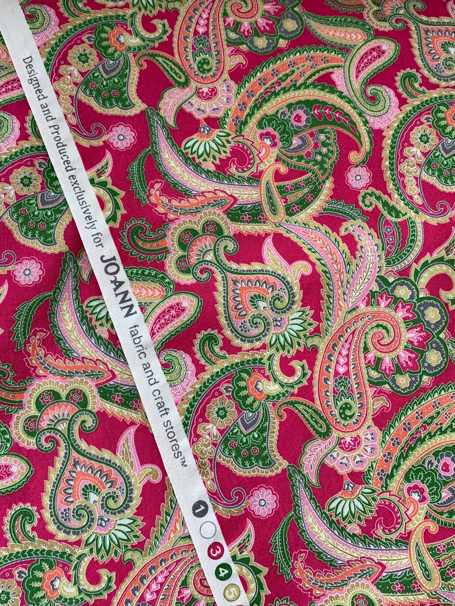 Pink design Fabric by Joann Fabric Sewing Quilting Sold Etsy