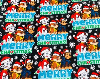 Quilters Cotton fabric Paw Patrol Christmas - 1.5 yards x 44”