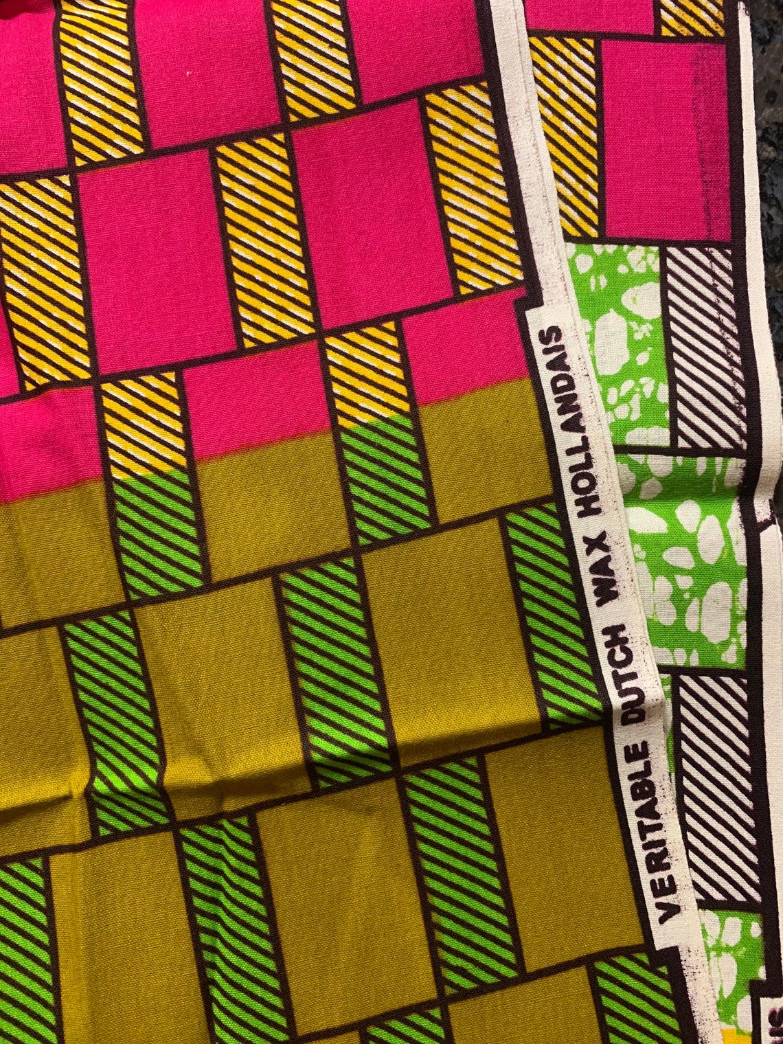 Veritable Dutch Wax Hollands Fabric Sewing Quilting Etsy