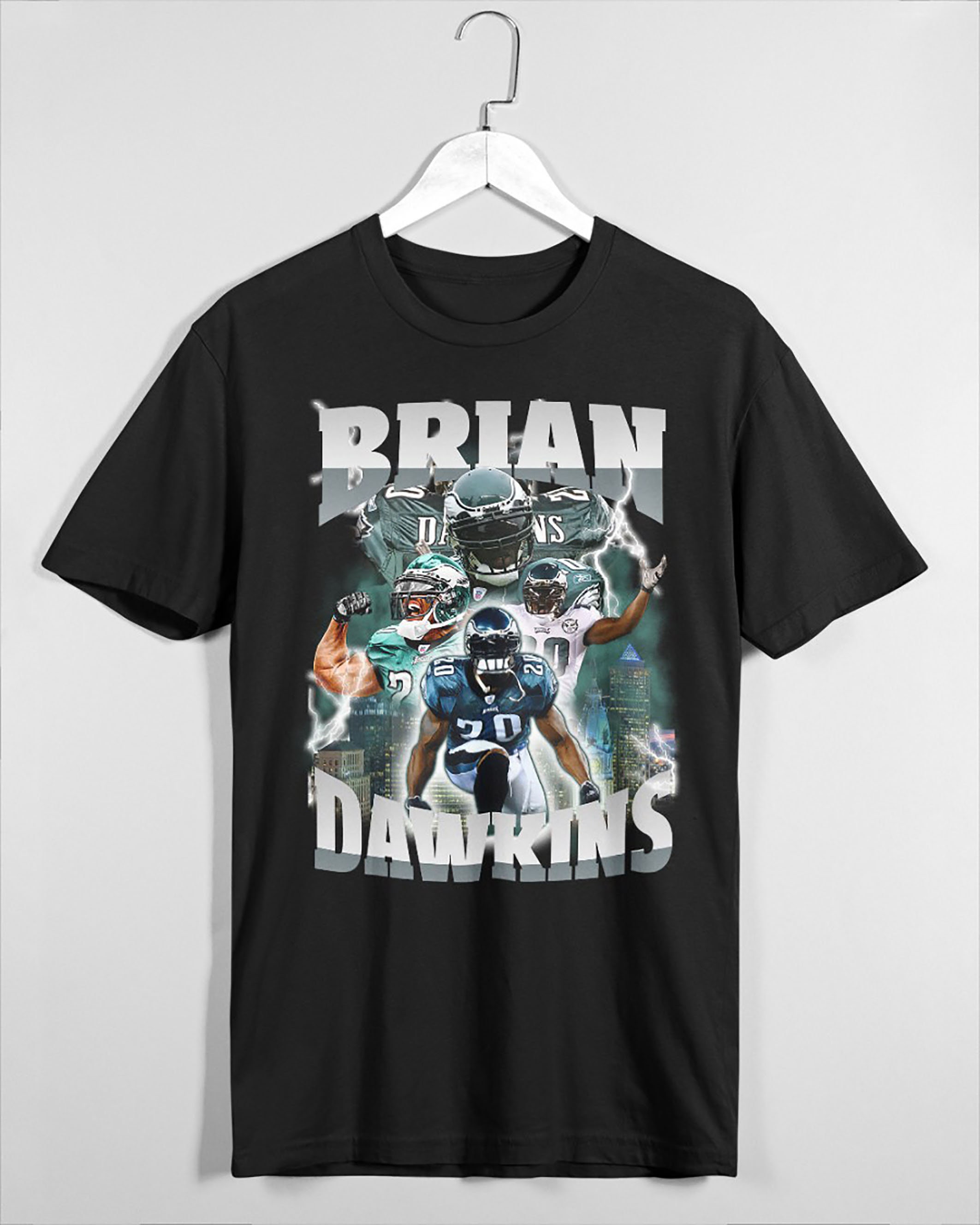 Discover Brian Dawkins 90s Style Bootleg Rap Tee