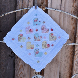 My Sweet Valentine miniature quilt PDF pattern 12"x12"