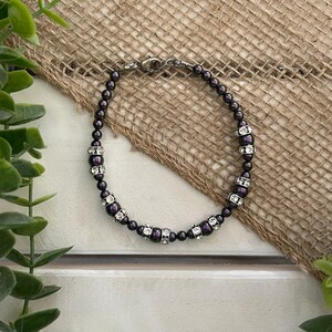 Swarovski Pearls Iridescent Purple Bracelet