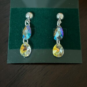 Black Diamond Shimmer Crystal Earrings