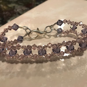 crystal passions(Swarovski)light amethyst and tanzanite bracelet