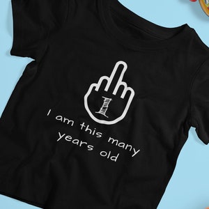 One Year Old Gift | One Year Old Shirt | Baby Birthday Shirt | Funny Baby Gift | I&#39;m This Many - Baby Softstyle Tee
