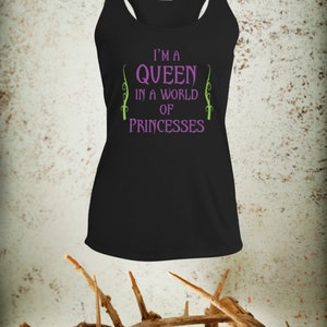 Queen Running | Mom Running Tank | Mom Villain Gift | Evil Queen Shirt | I&#39;m a Queen - Women&#39;s Moisture Wicking Racerback Tank