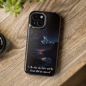 Velaris Landscape Magnetic Tough IPhone 15 Case, ACOTAR Inspired, Bookish Phone Case, Protective Phone Cover, Gift for Readers