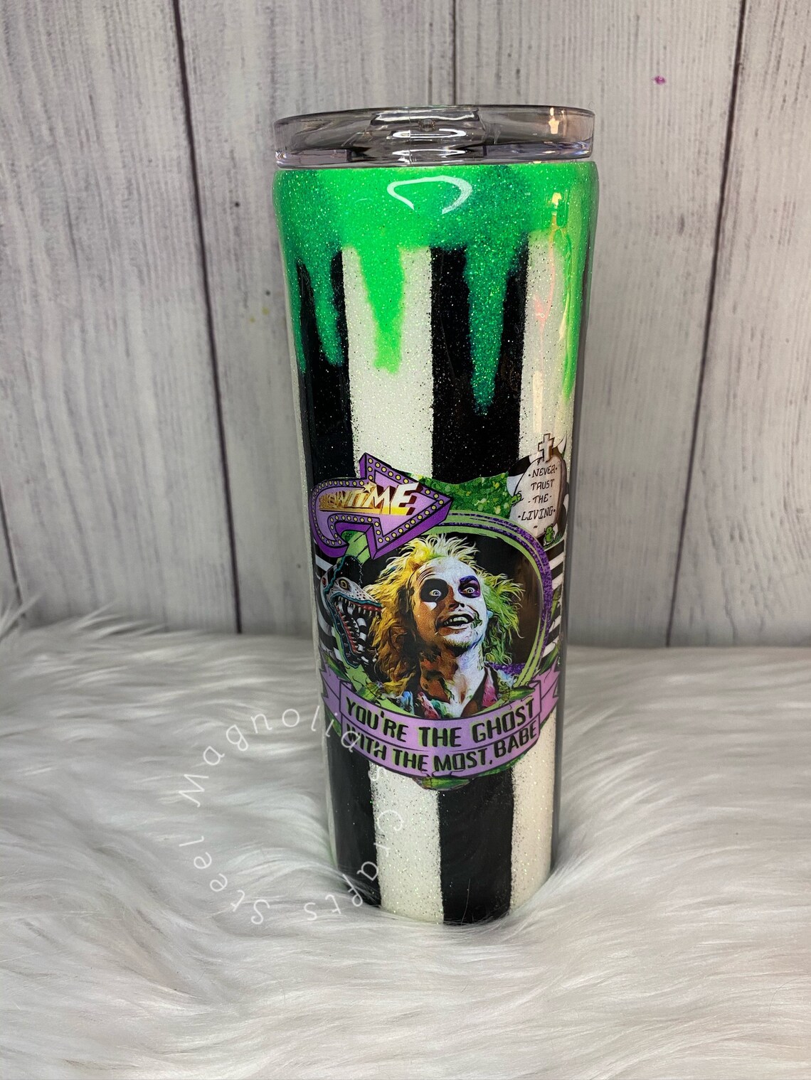 Beetlejuice Halloween custom tumbler epoxy tumbler Etsy