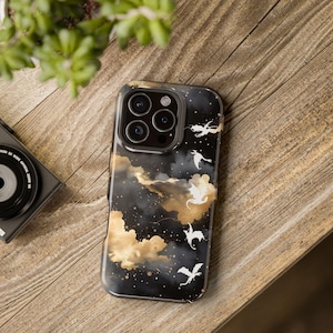 Etui na iPhone'a z motywem smoka, inspirowane Czwartym Skrzydłem, unikatowe, odporne na uderzenia magnetyczne etui, prezent dla niego, akcesorium do telefonu, prezent urodzinowy
