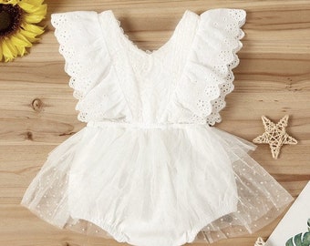 Baby Girls Lace Romper Dress