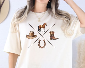 Maglietta Western Horse - Maglietta Horse Lover - Maglietta Cowgirl Era - Maglietta Cowgirl - Maglietta da equitazione - Maglietta Ranch - Maglietta Country Horse