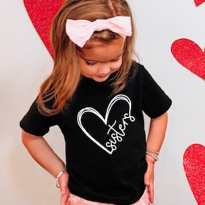 Sisters Heart Shirt, Matching Sister Shirts, Gift For Sister, Best Friends Tshirt, Mothers Day Gift, Best Sister Shirt, Sister Birthday Gift