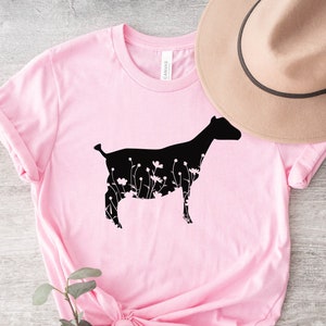 Farm Girl Shirt, Goat Girl Shirt, Easily Distracted by Goats, Floral Goat Shirts, Goat Lover Shirt, Goat Shirts Gift, Cute Goat Shirt