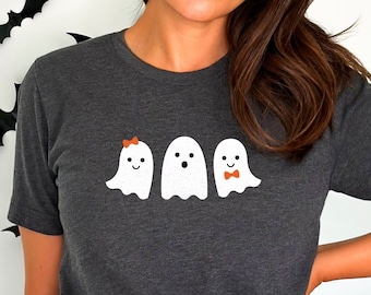 Halloween-shirt Ghosts, outfit griezelseizoen, T-shirt schattige geesten, boo-shirt, T-shirt Spooky Vibes, leuk Halloweencadeau voor haar, T-shirt Ghost