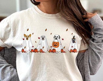 Comfort Colors® Halloween Shirt, Halloween Pumpkin Ghost Shirt, Halloween Ghost Shirt, Halloween Pumpkin Shirt, Spooky Pumpkin Tee