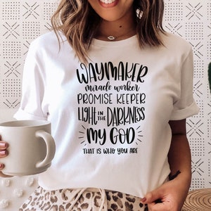 Waymaker Shirt Christian Shirt for Women Be the Light Shirt  God Love Shirt Religious Shirt Christian Shirt  Religious Gift Christians Gift